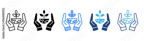 Environmental Conservation Icon Set With Multiple Style Collection 