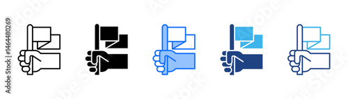 Democracy Icon Set With Multiple Style Collection 