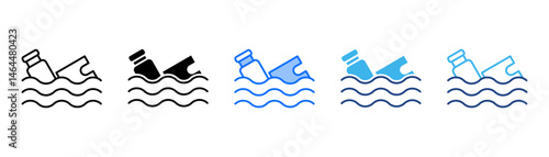 Ocean Conservation Icon Set With Multiple Style Collection 
