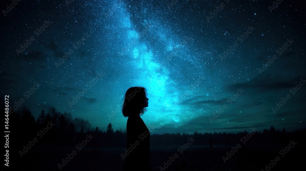 Fototapeta premium sky, portrait, galaxy, stars, star, night