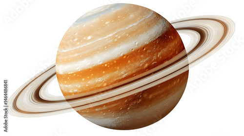Fototapeta Naklejka Na Ścianę i Meble -  A Stunning View of Jupiter: Exploring the Gas Giant and its Beautiful Rings