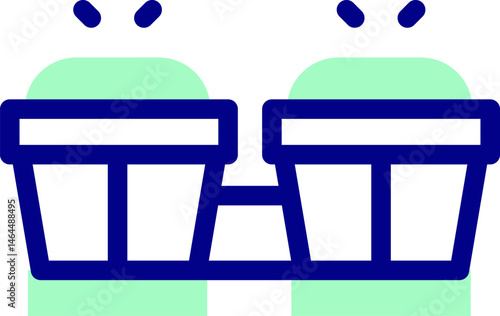 bongos illustration on a white background    