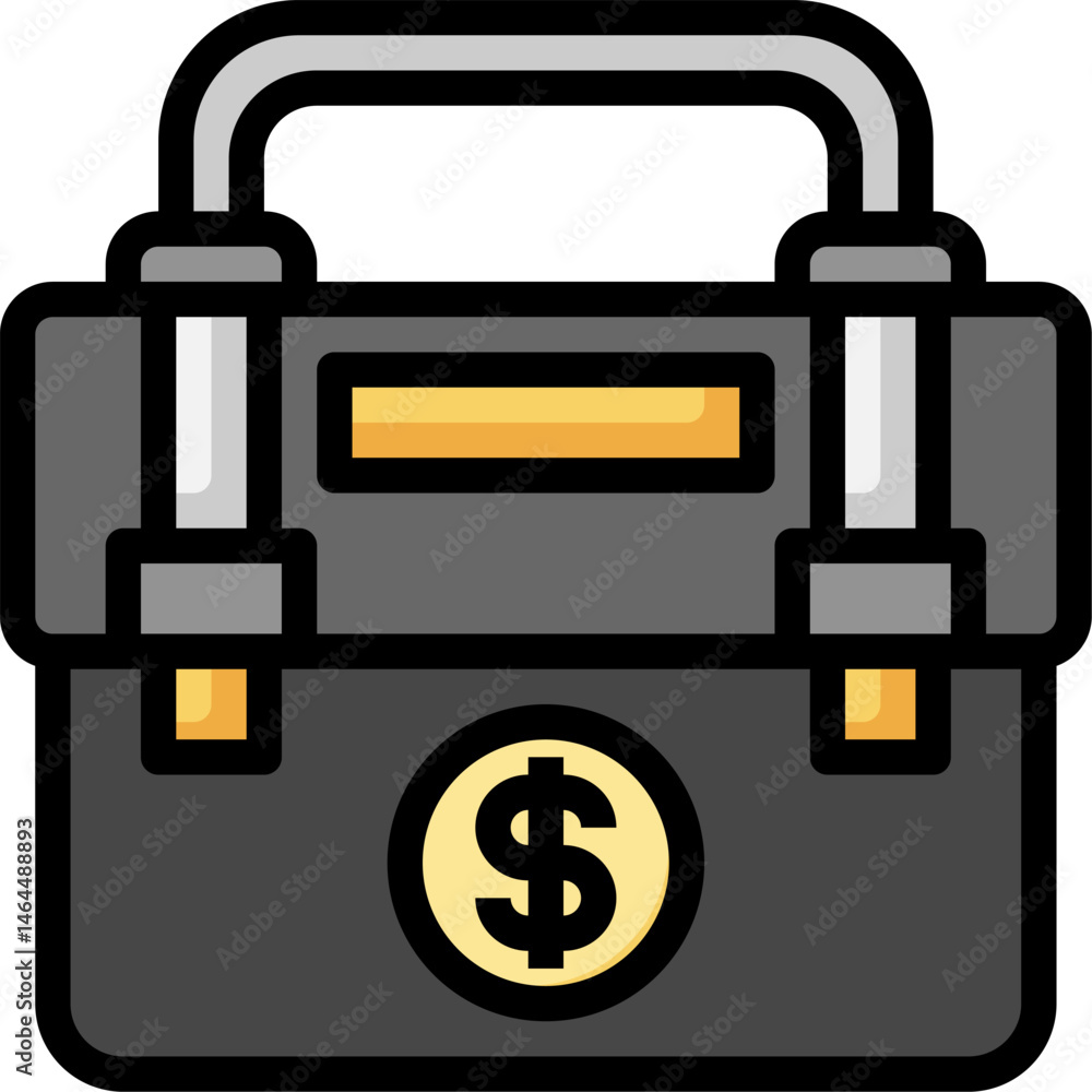 briefcase illustration on a white background briefcase illustration on a white background