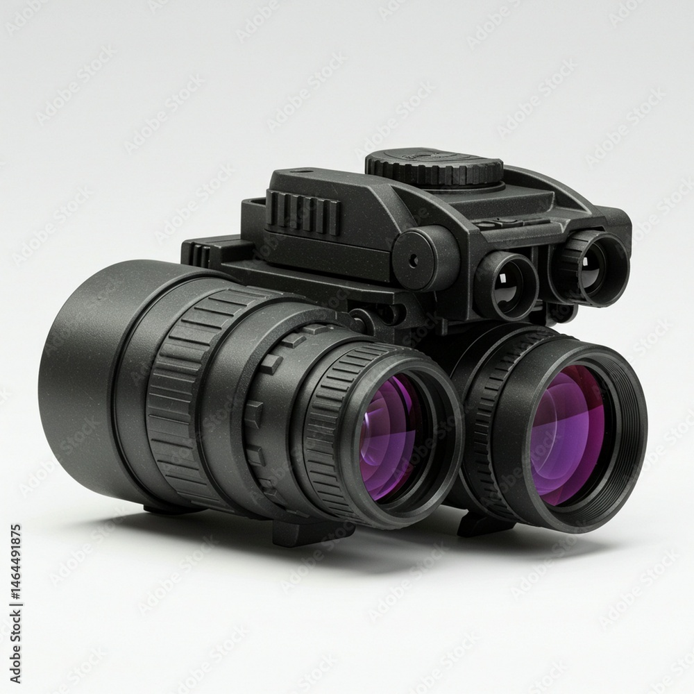 Fototapeta premium High-Tech Night Vision Binoculars with Purple Lenses