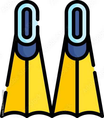 fins (2) illustration on a white background    