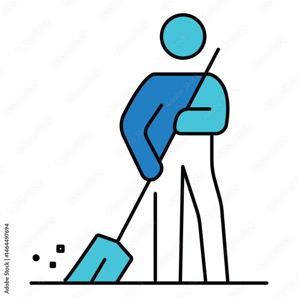 Fototapeta premium Probation and Community Service Legal vector Icon Design