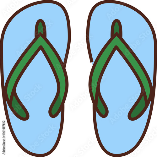 Flip flop illustration on a white background    