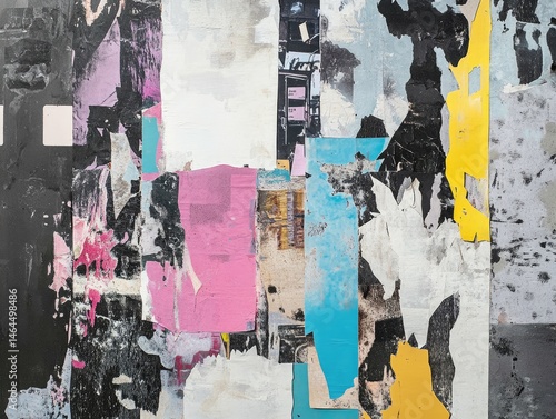 Wallpaper Mural Urban wall collage of ripped posters Torontodigital.ca