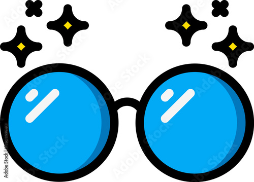 glasses illustration on a white background    