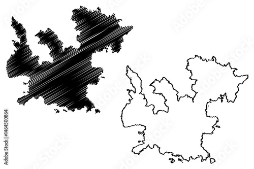 Cabrera island (Kingdom of Spain, Balearic Islands) map vector illustration, scribble sketch Cabrera map