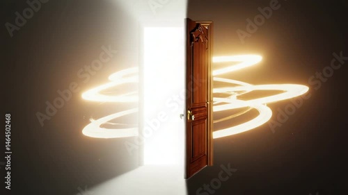 Dynamic animation of abstract light streaks flowing and swirling to form captivating, energetic shapes against a contrasting background. Ideal for abstract and dynamic visuals.