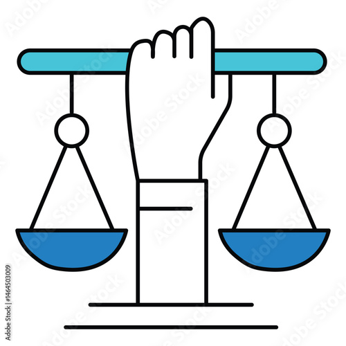 Legal Compliance Civil Rights Law Icon for Justice vector design