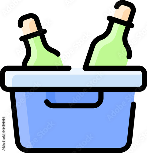 ice bucket illustration on a white background     