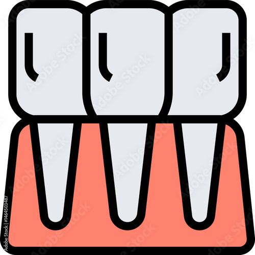 incisor illustration on a white background    