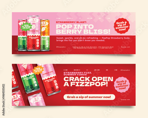 Realistic Gourmet Packaging Horizontal Banner Set