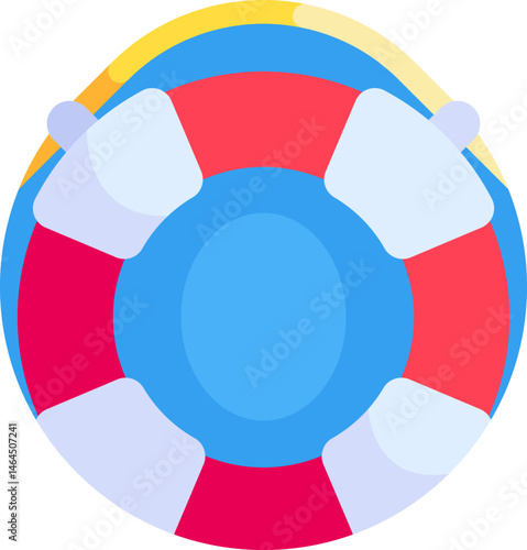 lifebuoy illustration on a white background    