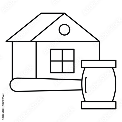 Legal Dispute Icon for Foreclosure Property Rights vector design
