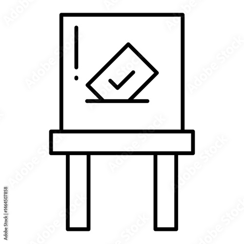 Voting Booth line icon