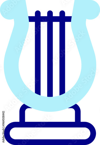 lyre illustration on a white background    