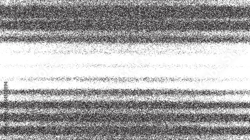 Visual representation of VHS distortions featuring an overlay of stippled textures and contrasting monochrome bands