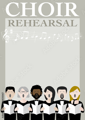 formal choir rehearsal poster