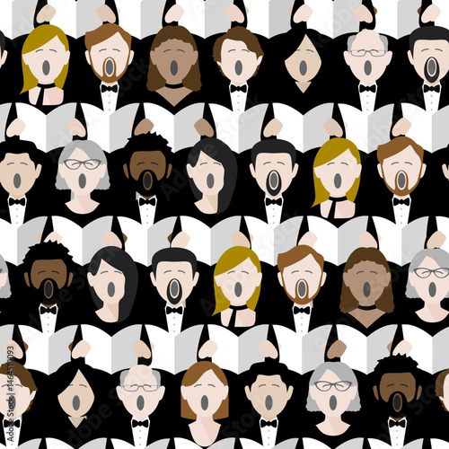formal choir singers seamless background