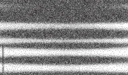 Exploring the textured patterns of VHS overlays through stipple dots and varying gradients in monochrome design