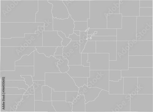 Colorado vector map with county boundaries (Web Mercator projection, PPT-compatible & fully editable)