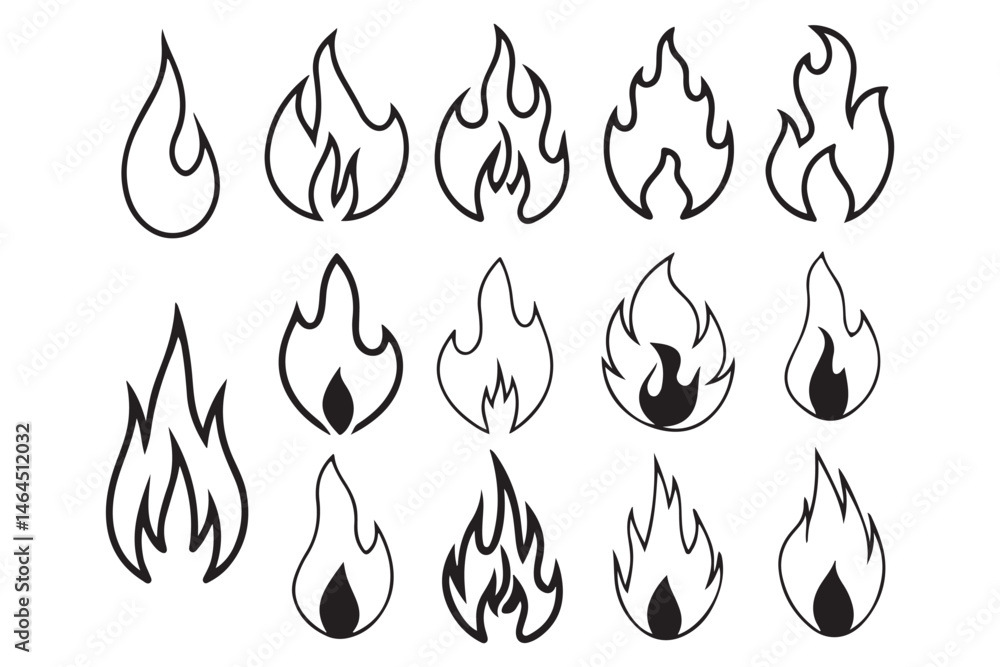 Flame Icon Set – Black and White Fire Vector Designs, Stylized Fire Symbol Clipart for Tattoo and Print, Minimalist Flame Silhouettes for Art and Graphics Flame Icon Set – Black and White Fire Vector Designs, Stylized Fire Symbol Clipart for Tattoo and Print, Minimalist Flame Silhouettes for Art and Graphics