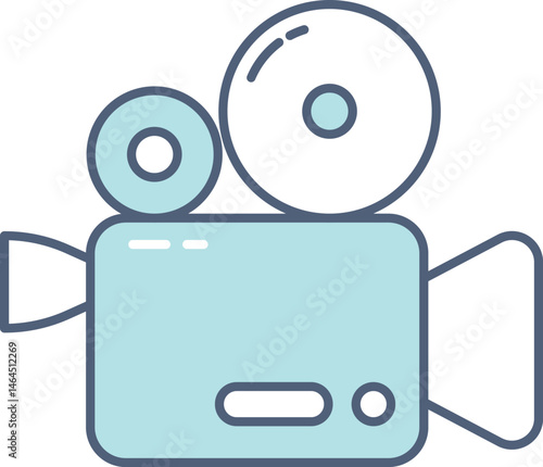 movie camera illustration on a white background    