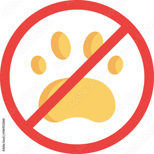 No pets allowed illustration on a white background     