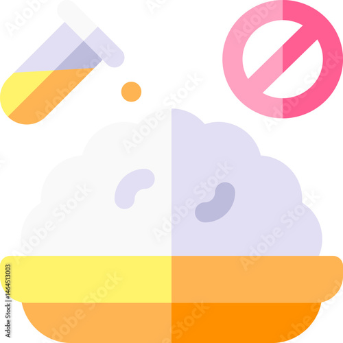 no preservatives illustration on a white background   