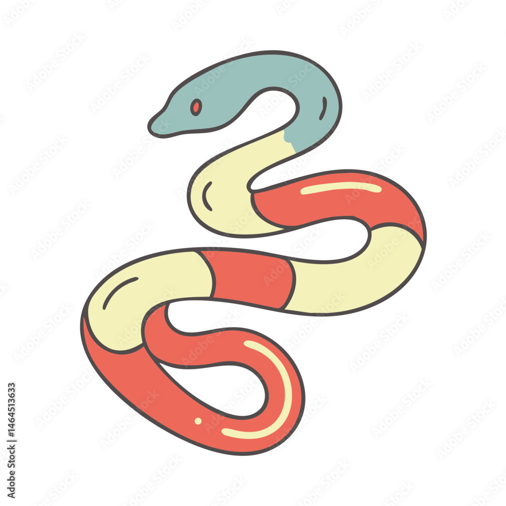 Naklejka premium Snake Curled Up Icon Reptile Animal Serpent Transparent Background