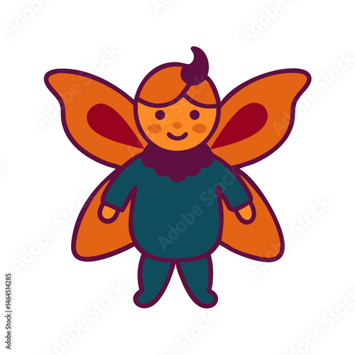 Child Fairy Costume Wings Icon Halloween Fantasy Magic Transparent