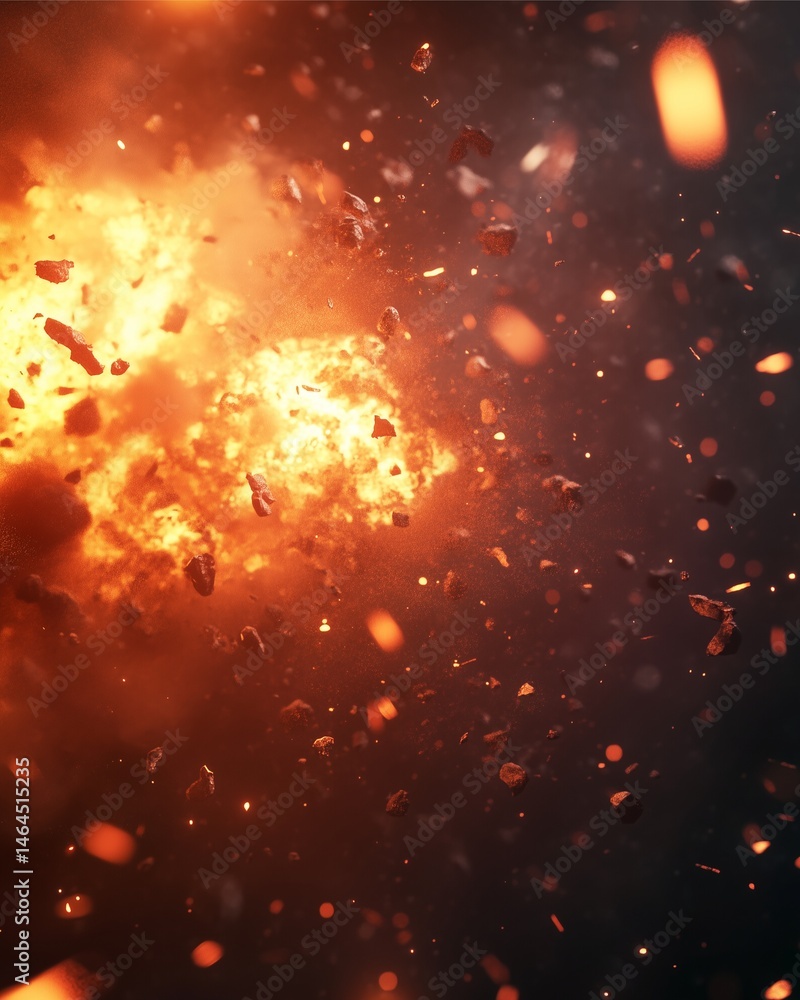 Explosion of Energy: A dramatic depiction of a powerful explosion, capturing the raw force, fiery intensity, and chaotic beauty of a violent event. Explosion of Energy: A dramatic depiction of a powerful explosion, capturing the raw force, fiery intensity, and chaotic beauty of a violent event.