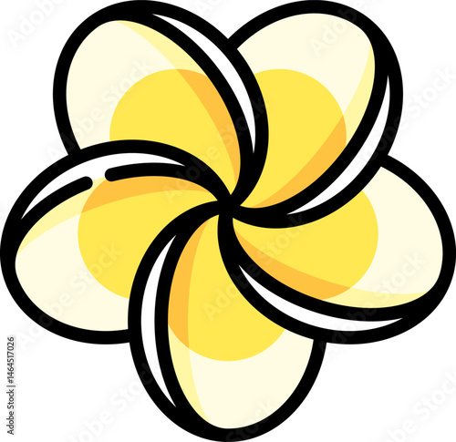 plumeria illustration on a white background     