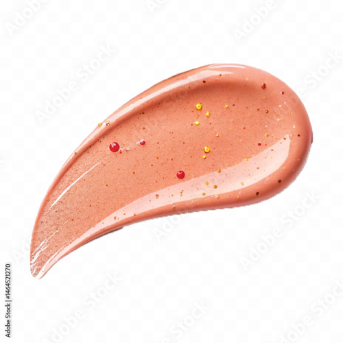 smooth glossy cosmetics swatches isolated on white background