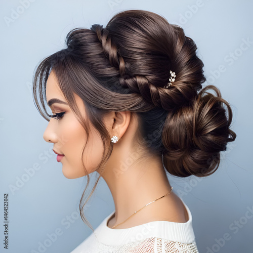 Beauty hairstyle updo