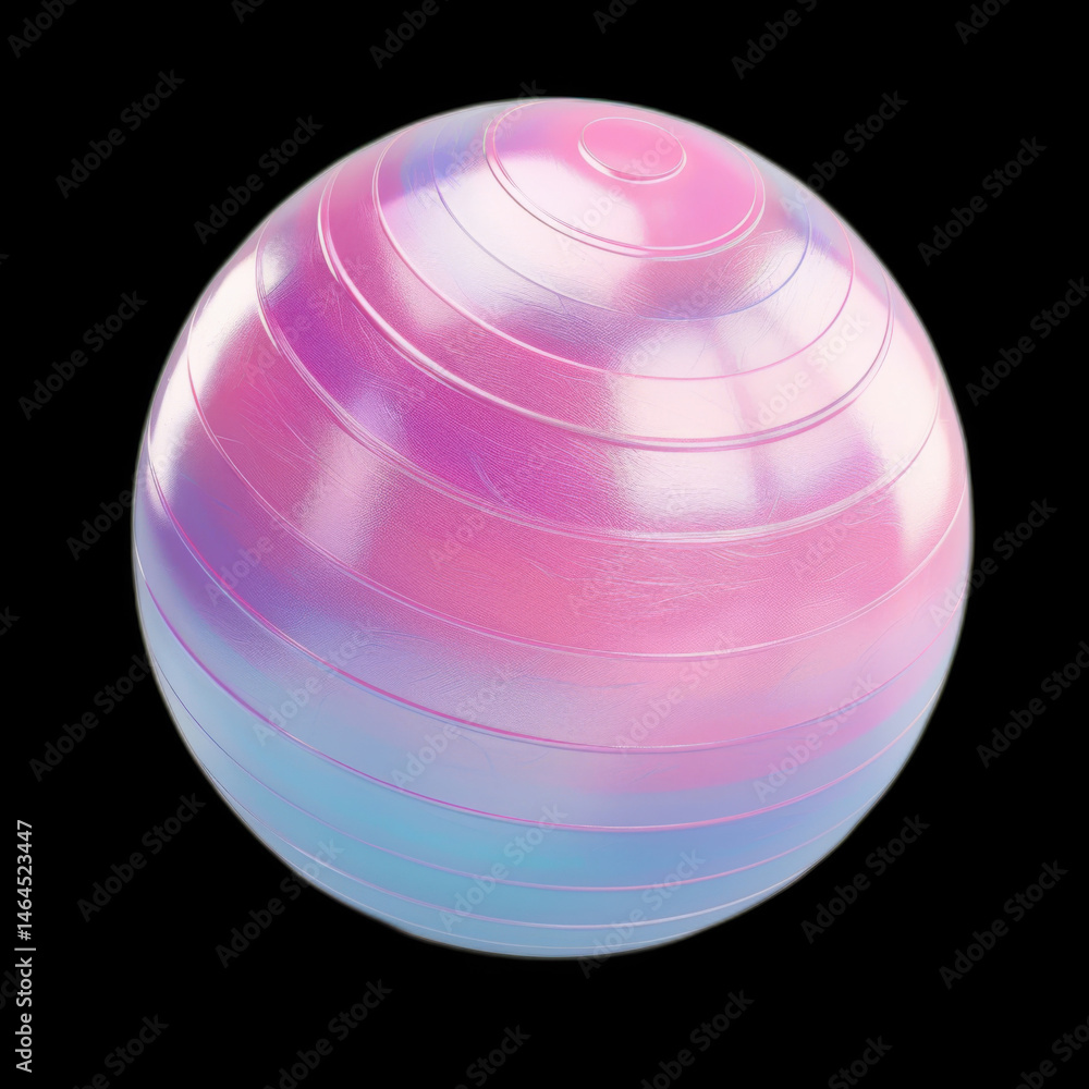 Obraz premium Fitness Ball Clipart with Air Valve Detail and Soft Shading on W