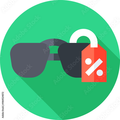 sunglasses illustration on a white background    