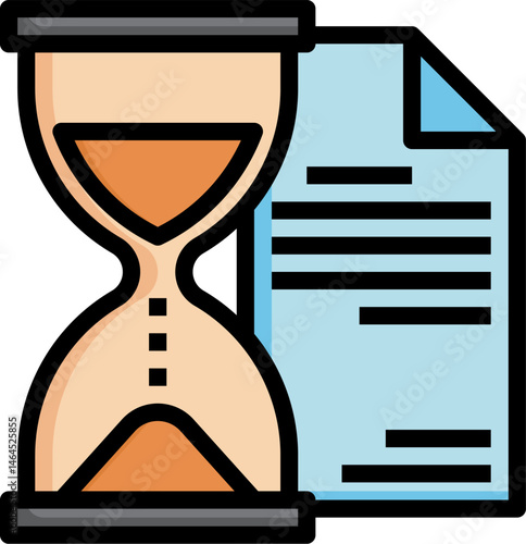 time illustration on a white background    