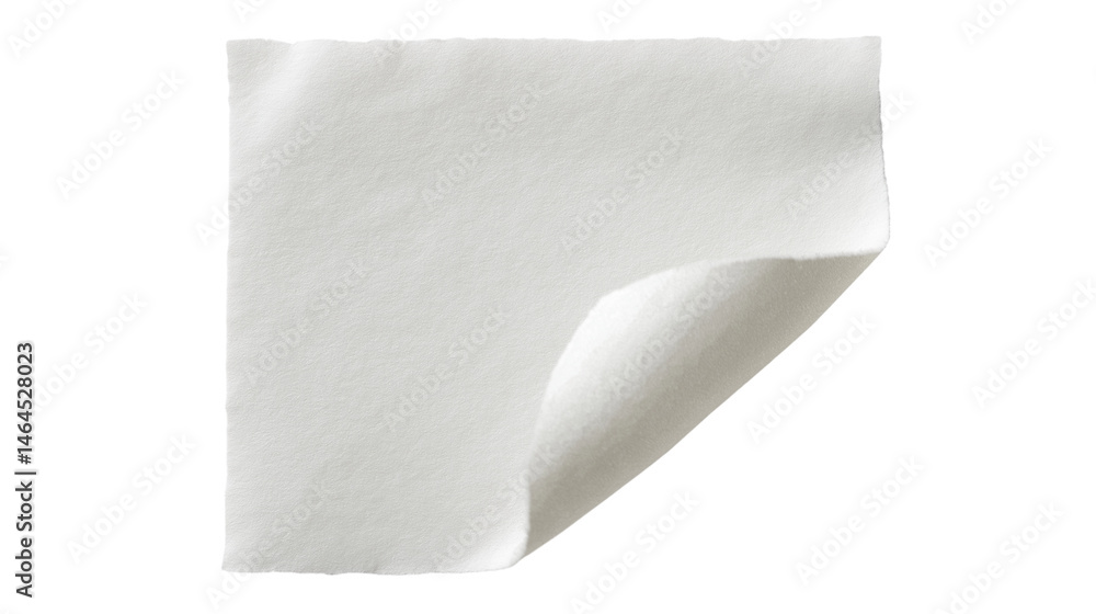 delicate white square paper folded corner isolated on white background delicate white square paper folded corner isolated on white background