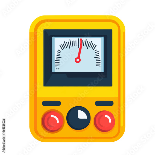 Multimeter 2D flat vector illustration, isolated on a white background.