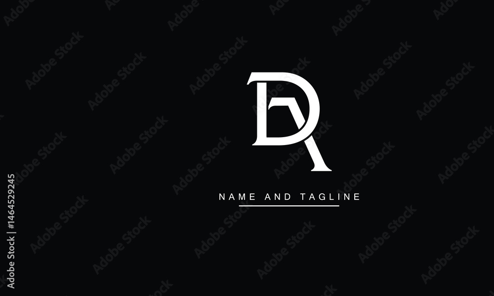 Fototapeta premium AD, DA Abstract Letters Logo Monogram