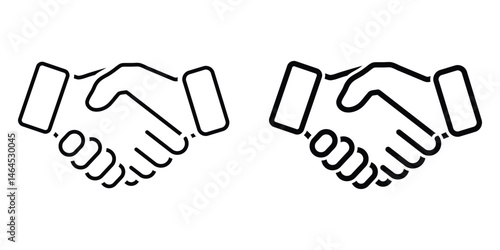 Handshake vector illustration, business icon, partnership symbol, agreement icon, deal symbol, hand shake silhouette, corporate vector, trust symbol, unity icon