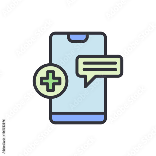 Medical app notification concept illustration for healthcare platforms