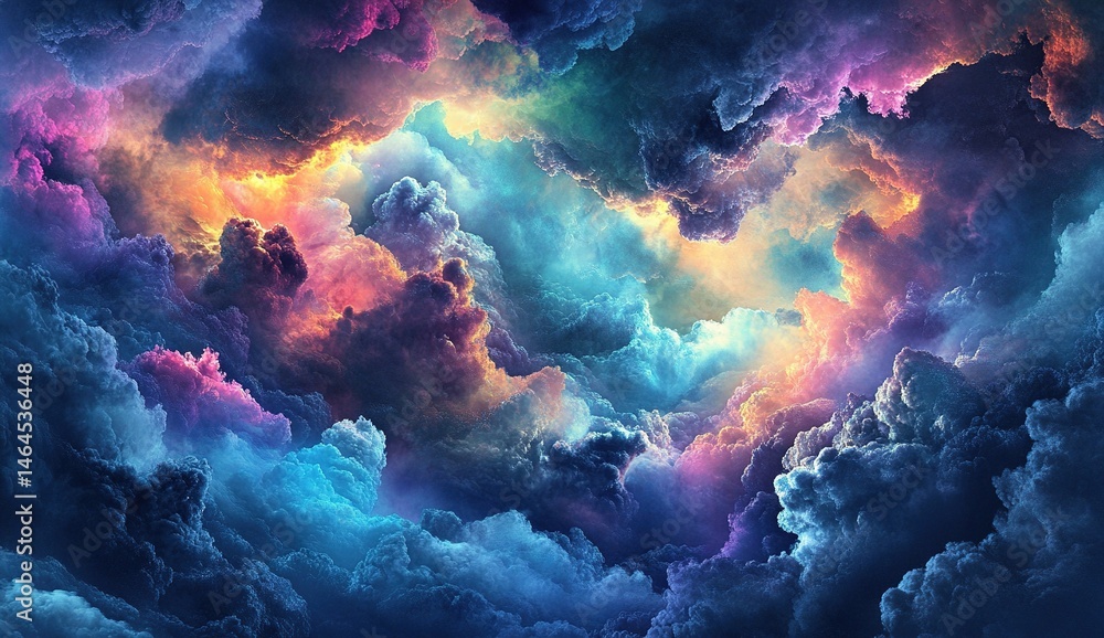 Colorful Abstract Cloudscape Digital Art Colorful Abstract Cloudscape Digital Art