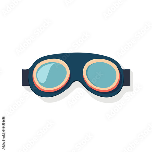2D flat Sleep Mask vector illustration, isolated on a white background.
