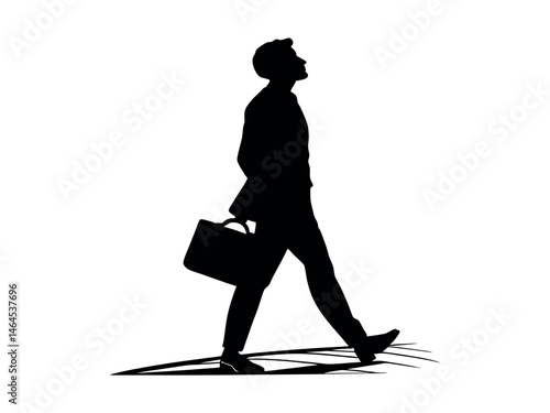 Silhouette of a Person Climbing Stairs, Representing Success, thoughtful businessman looking upward, silhouette, man, businessman, suit, contemplation, reflection, anticipation, thought, upward, looki