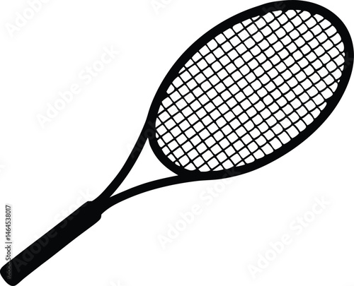 tennis racket silhouette vector illustartion.eps